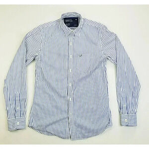 American Eagle Outfitters Size XS Men's Vintage Fit Blue White Stripe L/S Shirt